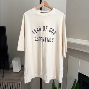 Fear of God Essentials Cream Oversized Tee